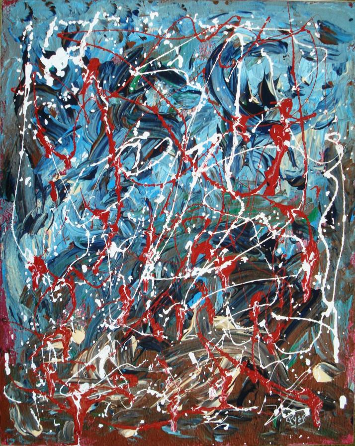 Pietro Gualco (Italia) - Forza - smalti tela - 40 x 50