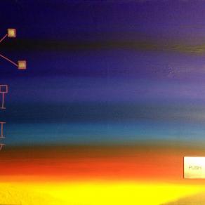 Marcello Delussu  (Italia) - Sogni miei - olio su tela - 100 x 70