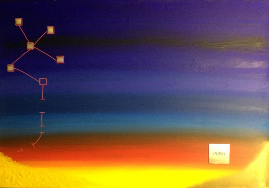 Marcello Delussu  (Italia) - Sogni miei - olio su tela - 100 x 70