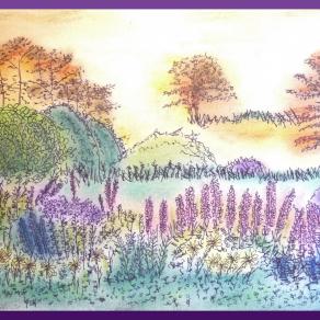 CREPUSCULE AU JARDIN