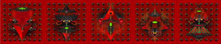 High-fived targets in red coffins