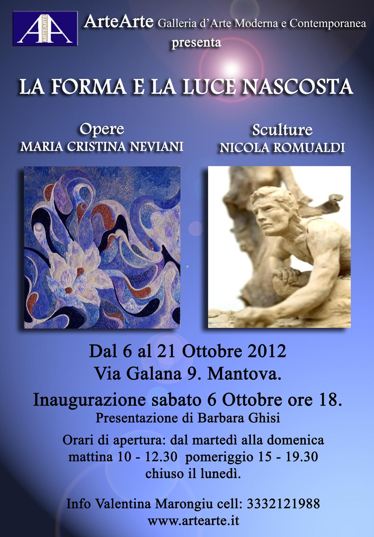 FOTO mostra LA FORMA E LA LUCE NASCOSTA.