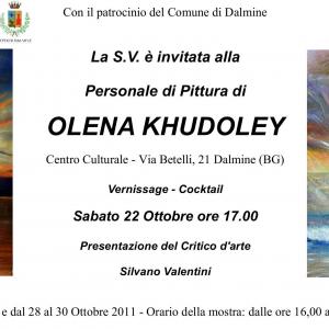 La pittrice Olena Khudoley in mostra a Dalmine dal 22 al 30 ottobre
