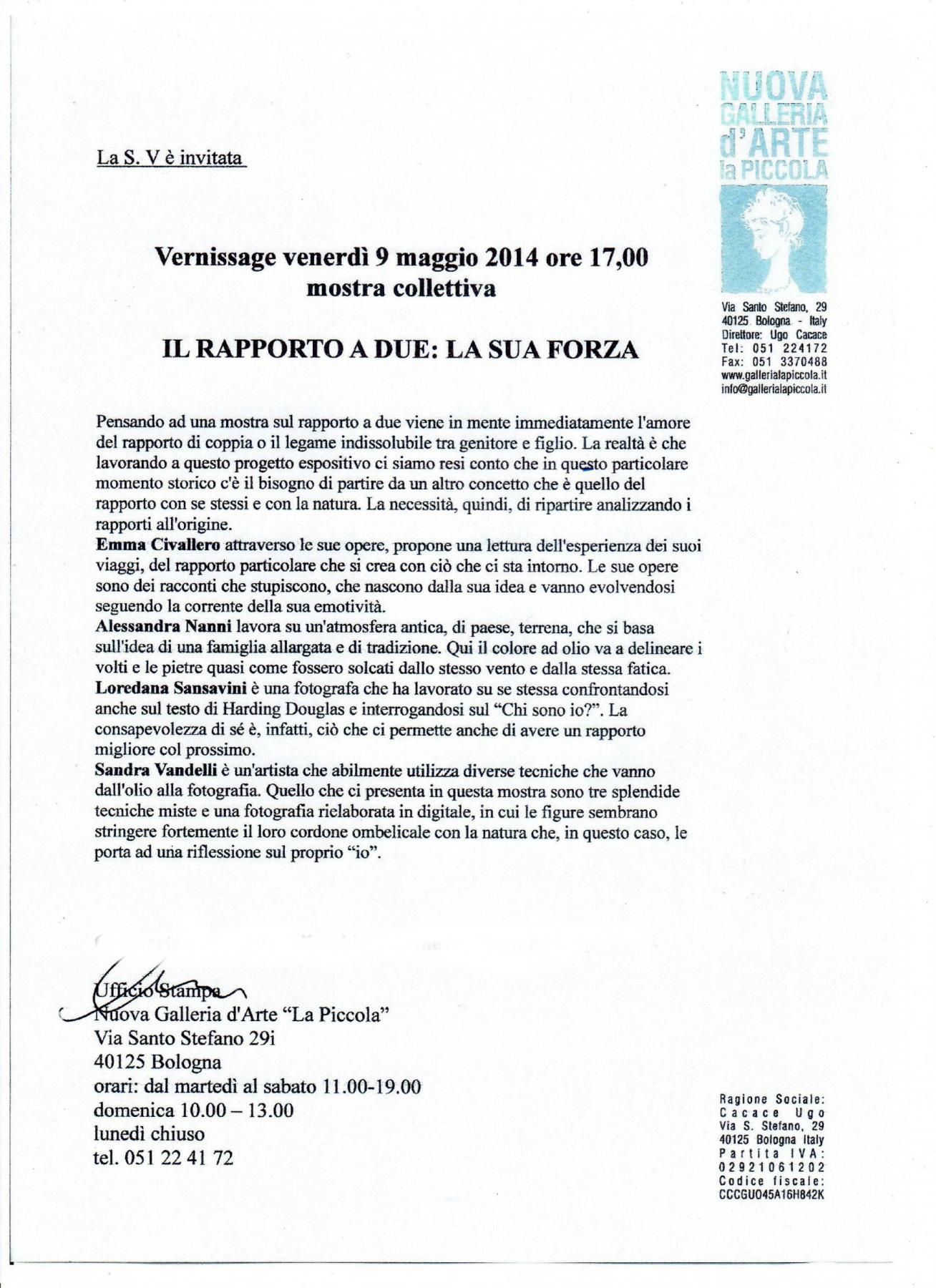 " Il rapporto a due: la sua forza! "