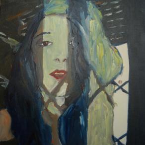 Finestra con grate e Venere blu