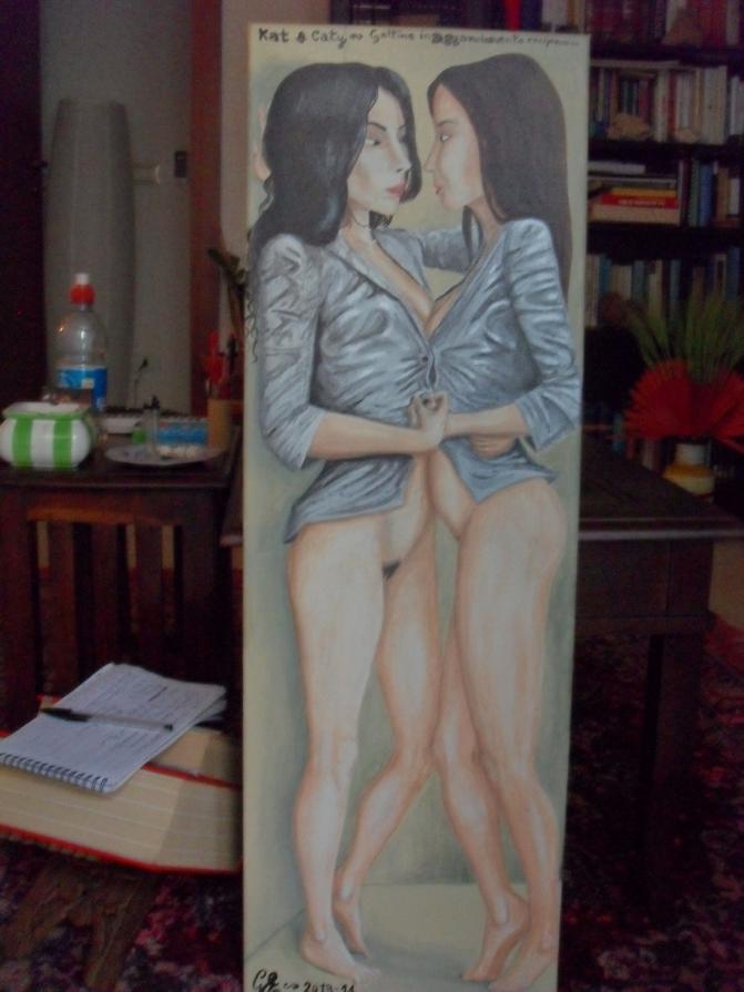 Kat & Caty - Gattine in agganciamento reciproco (particolare)