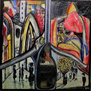 Gotico - specchio dell' anima - specchi inseriti nella tela 