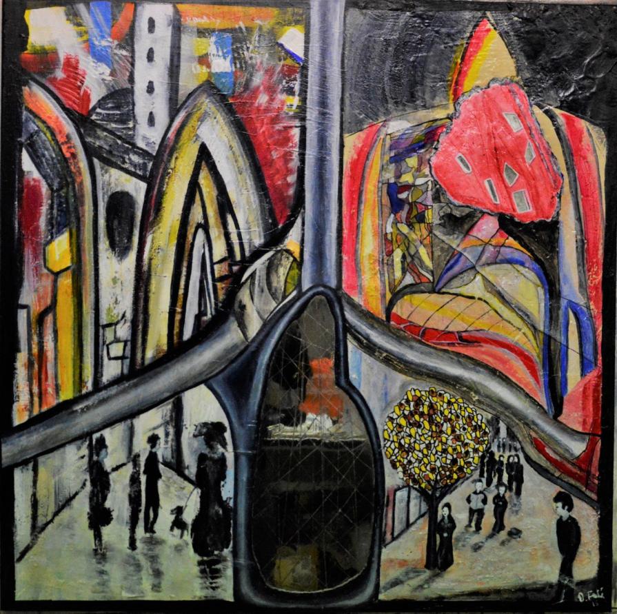 Gotico - specchio dell' anima - specchi inseriti nella tela 