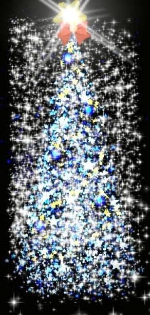 Il luccichio e lo scintillio dell'albero illuminato riportano alla mente ricordi lontani 