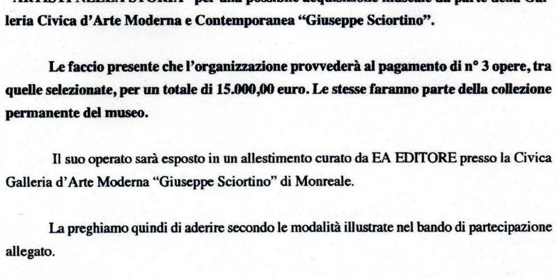 “ARTISTI NELLA STORIA”