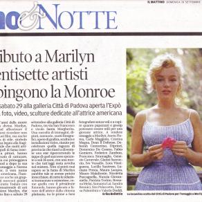 Articolo sul Mattino di Padova per '50° Marilyn'