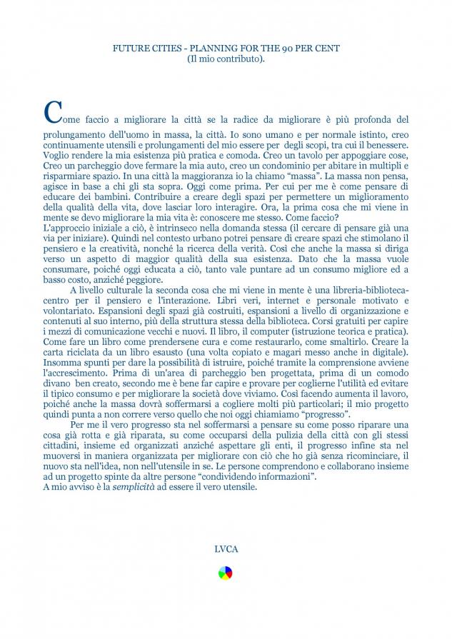 Future Cities - Il mio contributo