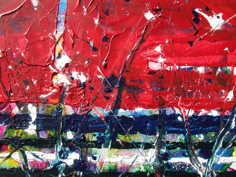 'Red colourfields' (study; detail)