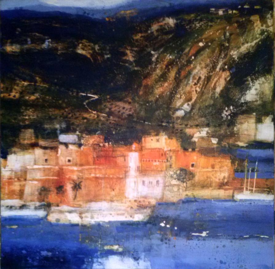 PAESAGGIO DEL MARE_MANFREDONIA_GARGANO_ Antonio Civitarese 2015-tecnica mista su tela 80x80cm