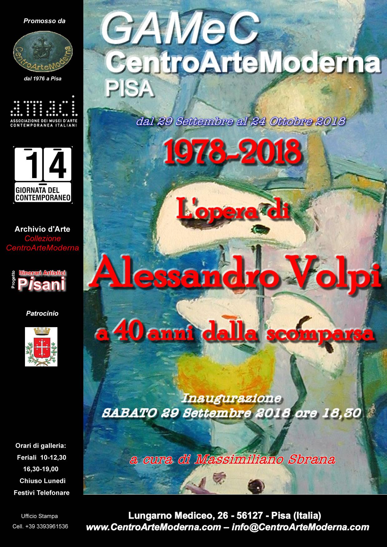 1978-2018 L'opera di Alessandro Volpi a 40 anni dalla scomparsa @GAMeC PISA