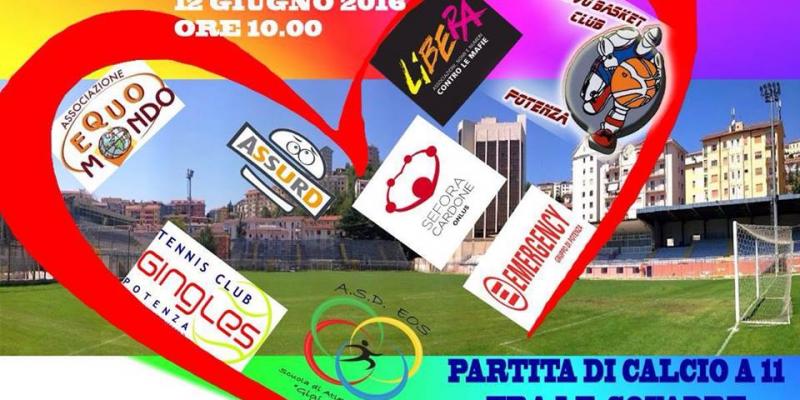 SCENDE IN CAMPO LA SOLIDARIETA’  (Domenica 12 giugno 2016, Stadio Viviani, Potenza)