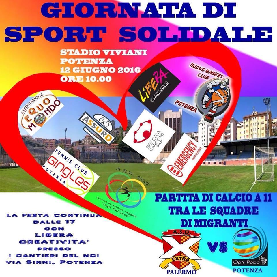 SCENDE IN CAMPO LA SOLIDARIETA’  (Domenica 12 giugno 2016, Stadio Viviani, Potenza)