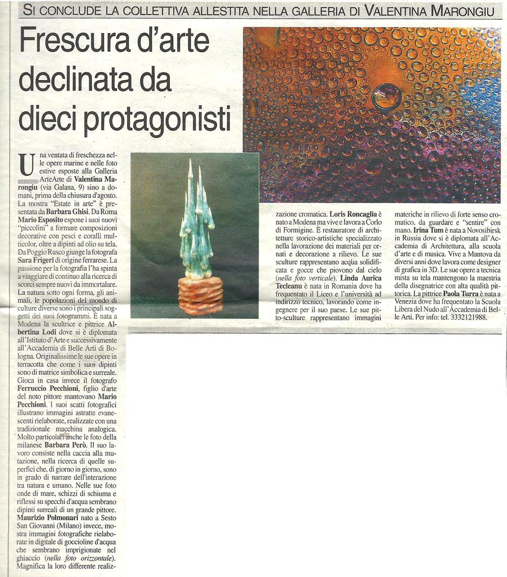 ESTATE IN ARTE alla Galleria ArteArte di Mantova