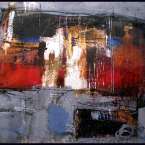 Senza Titolo cm 98x116 (2003) tecnica mista su cartone