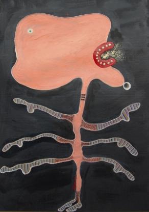 where are my f,,, socks ? 2 mixed media on paper cm 70 x 50 2012