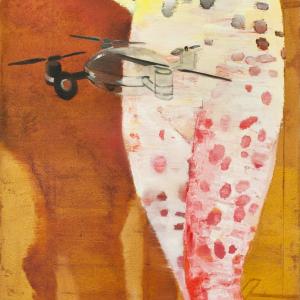 Dalmatian girl with a drone