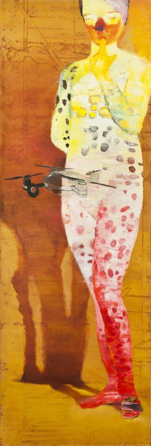 Dalmatian girl with a drone