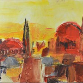Olivier Steffens - Istanbul - olio su tela - 70 x 50