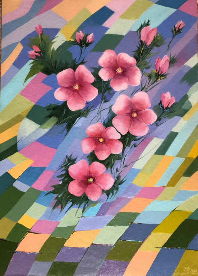 Alex Fumagalli - Pensiero  - olio su tela - 50 x 70