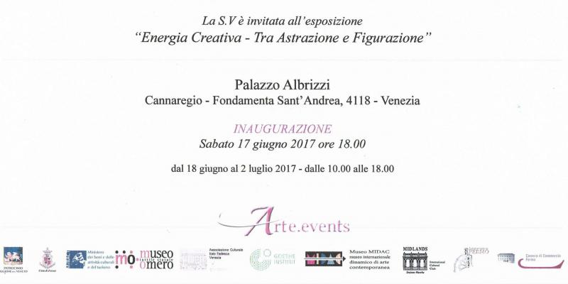 Invito: Collettiva artistica“Energia Creativa - Tra Astrazione e Figurazione”, Venezia Invito: Collettiva artistica“Energia Creativa - Tra Astrazione e Figurazione”, Venezia