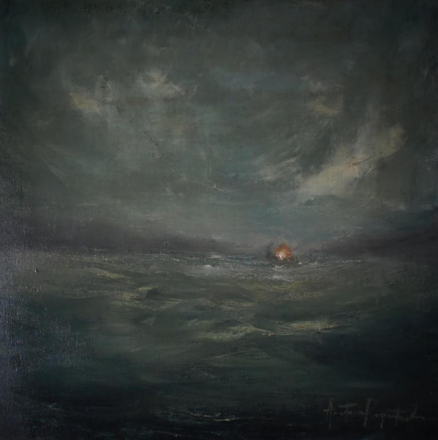 after the battle (Salamis 480 B.C.) 50x50cm