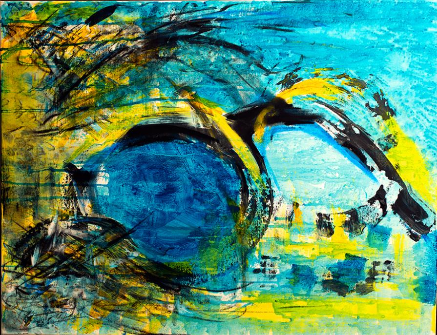 Disarray in yellow and blue