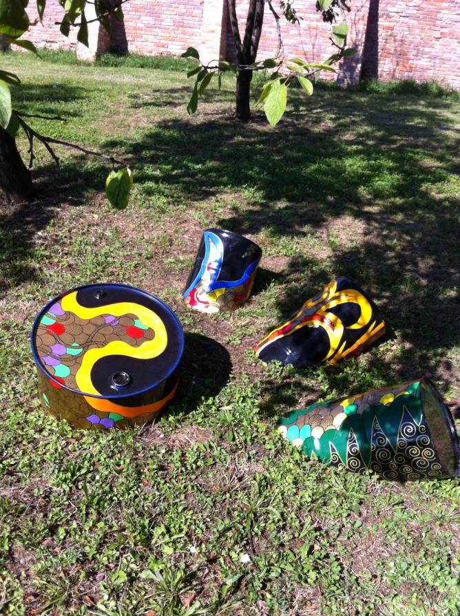 Oil drums together 2