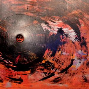 Interazioni cosmiche -serie :  specchio dell'anima  - 150x 100x 7 cm