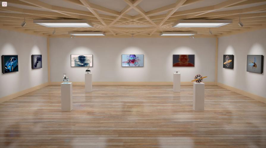 La New Gallery, Madrid, Spain, a Collective the 3 frontal works