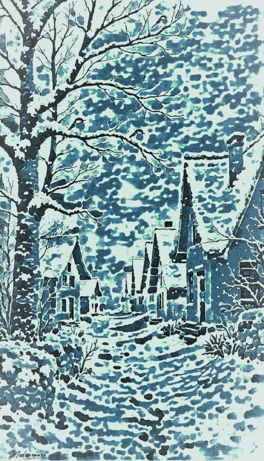 Sotto un cielo tempestoso di cobalto...il villaggio si addormenta Sotto un cielo tempestoso di cobalto...il villaggio si addormenta