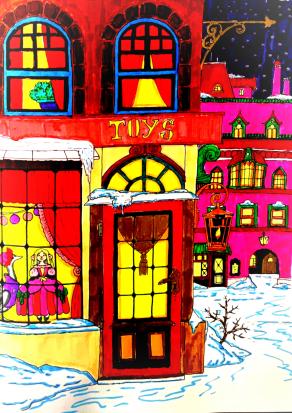 A cozy refuge ...where the magic of Christmas and the dreams of children !!!! . . .