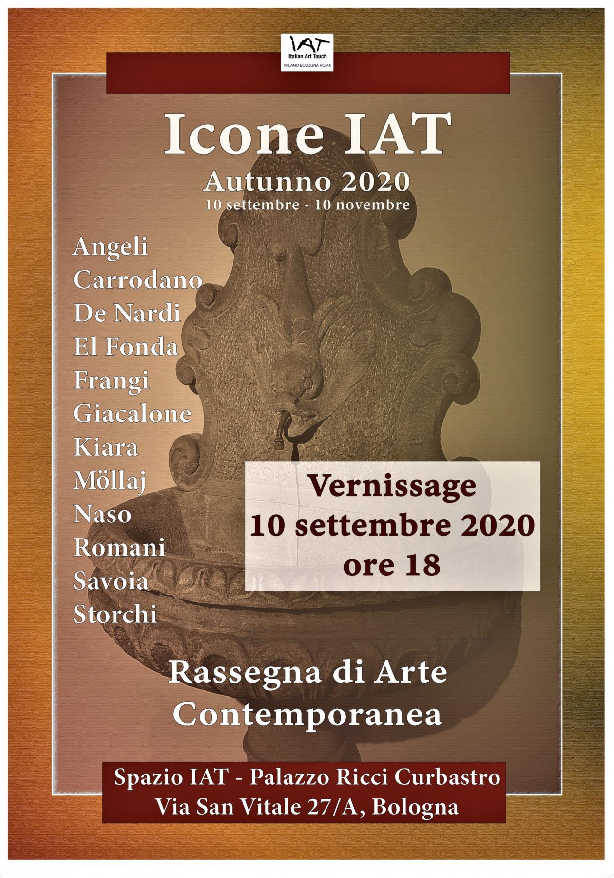 Invito all’inaugurazione “Icone IAT – autunno 2020”, Bologna