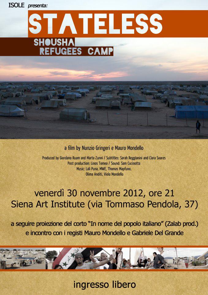 Proiezione del doc "Stateless" + incontro