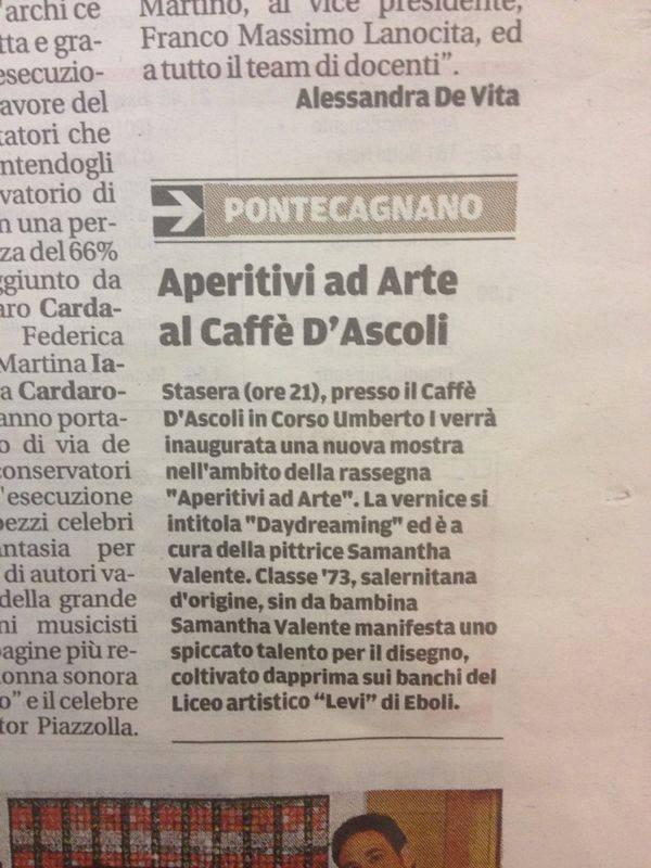 Aperitivi ad arte,personale di Samanta Valente