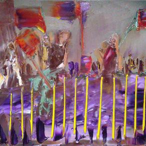 Gentian customers  enter the sidewalk