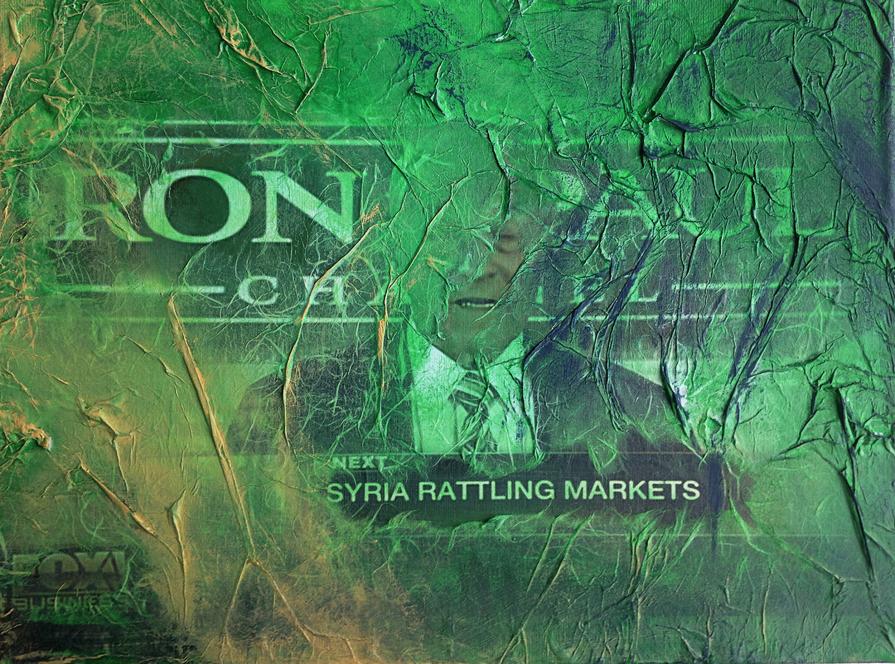 Rattling: acrilico, carte di riso e stampa su tela 30x40cm