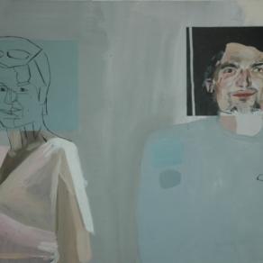 The pink and light grey-blue outfits