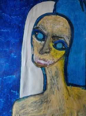 serie: facce private con fantasma 8 / private faces with ghost 8