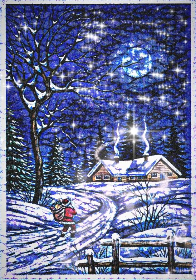 ... proprio come le stelle brillano su questo sentiero innevato che conduce alla serenità !!!