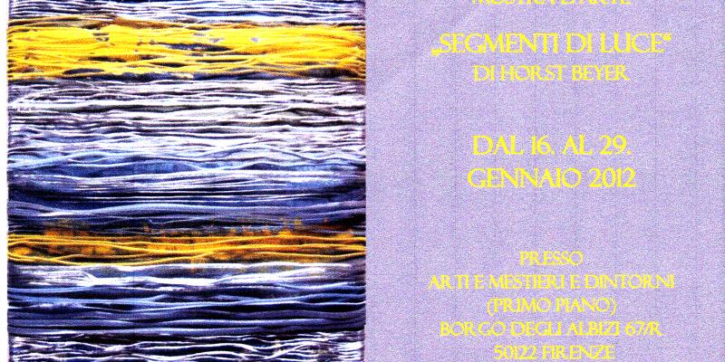 Exhibition SEGMENTI DI LUCE