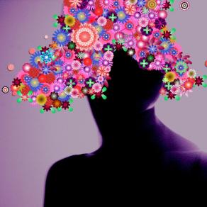 Faceless with flowers