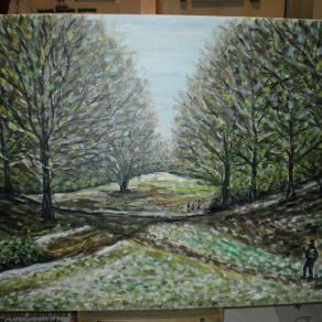 paesaggio con alberi