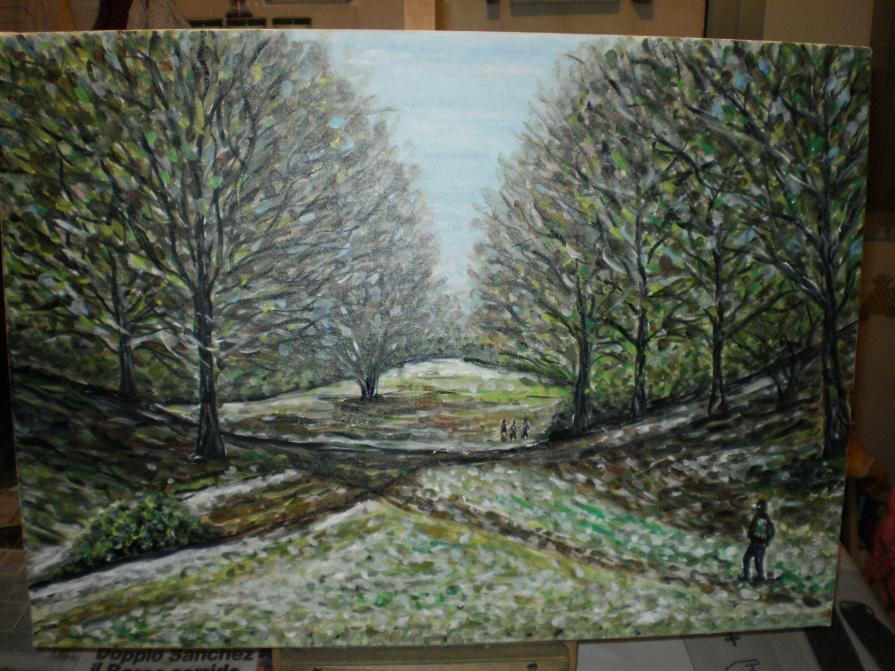 paesaggio con alberi