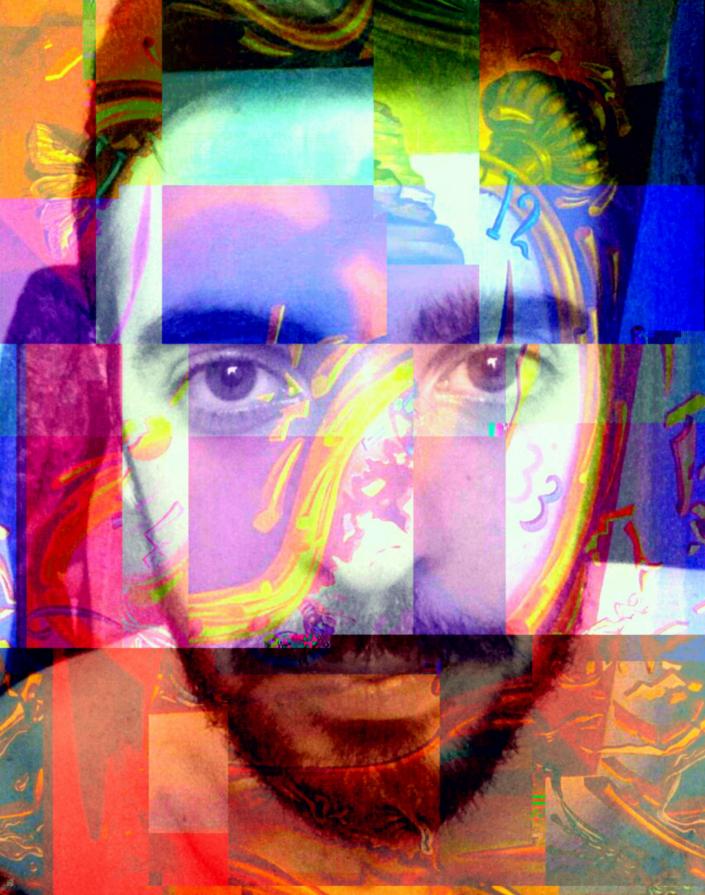 portrait of Juninho inspired on Salvador Dali