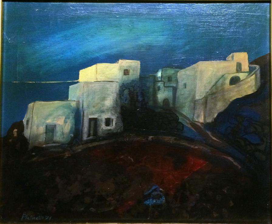 Fulvio Platinetti (Italia) - Stromboli - olio su tela - 60 x 50